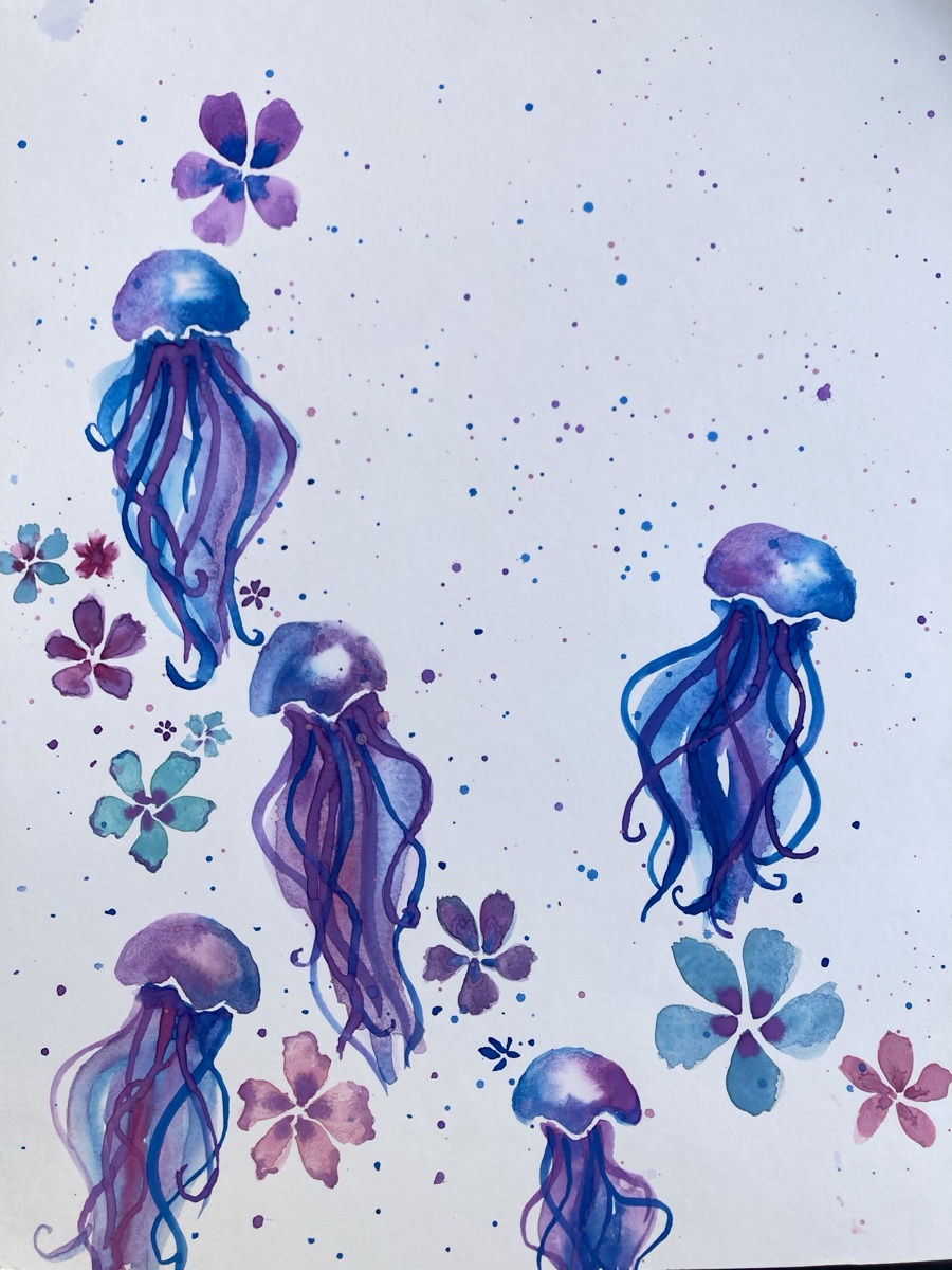 Jellyfish watercolor